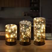 Lampes de table lampe décorative en verre fumé lanterne