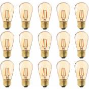 LED E27 Vintage Ampoule, ST45 Faciles à 1W=10W Ampoules à Incandescence, Super Blanc Chaud 2200 K E27 Medium Base Ampoule Lampe de Chevet, Doré en