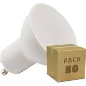 Ledkia - Boîte de 50 Ampoules led GU10 S11 120º 6W Blanc Froid