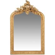 Miroir rectangulaire à moulures en paulownia doré 62x96
