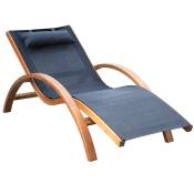 Outsunny Transat Chaise Longue Bain de soleil Design