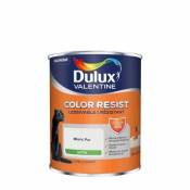 Peinture murs et boiseries Color Resist Dulux Valentine satin blanc pur 0 75L
