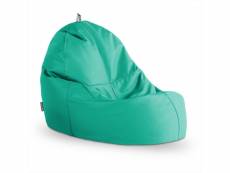 Pouf lounge similicuir outdoor turquoise happers 3711406