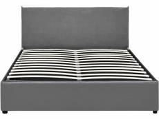 Sfg049lj - moderne lit coffre + tête de lit gris +