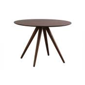 Table à manger ronde design noyer D106 cm walford - Noyer