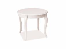 Table basse classique - royal - l 60 x h 50 cm - blanc