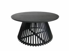 Table basse salon ronde ø80 cm - bois - 40x80x80 cm