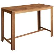 Table de bar Table haute Table de Cuisine Bois d'acacia solide 150 x 70 x 105 cm 39423