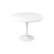 Table design ronde 110cm blanche Designetsamaison Blanc