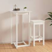 Table haute Table de bar - Mange-Debout Blanc 60x60x110