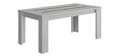 Table rectangulaire allonge automatique effet bois chêne laguna/gris