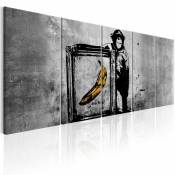 Tableau singe banksy avec cadre - 200 x 80 cm - Noir