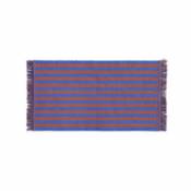 Tapis Stripes and stripes / 95 x 52 cm - Coton - Hay bleu en tissu