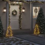 Torana - Décoration lumineuse arbre de Noël avec piquets 80 led 60 cm