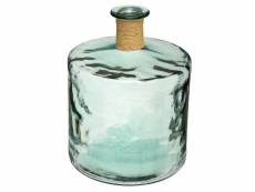 Vase épaule en verre recyclé h 45 transparent - atmosphera