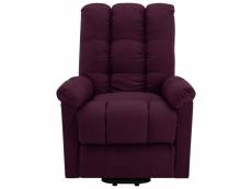 Vidaxl fauteuil de massage violet tissu 321397