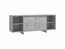Vidaxl meuble tv gris béton 130x35x50 cm bois d'ingénierie