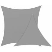 Voile d'ombrage rectangulaire 2x4 m gris - RWVoile