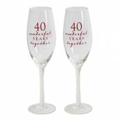 Amore spécial 40ème Anniversaire flûtes à Champagne