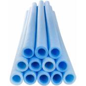 AREBOS 12x Tubes en mousse pour trampoline Rembourrage des tubes 84 cm Mousse pour la barre du filet Bleu pour 6 barres Personnalisable Tubes en