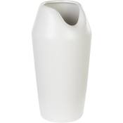 Beliani - Vase Décoratif Haut de Forme Abstraite 33 cm en Grès Blanc Apamea