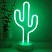Cactus Vert LED Enseignes Lumineuses au Néon Veilleuse