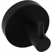 Capannoli - Porte-serviettes simple noir mat Hoop HP109 mm Noir mat - des vis de fixation - Noir mat