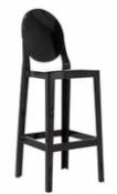 Chaise de bar One more / H 65cm - Plastique - Kartell