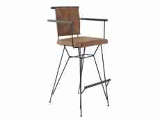 Chaise haute bar loft bois métal Azura-42552
