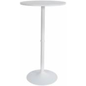 CLP - Table haute ronde ø 60 cm Blanc / Blanc