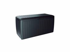Coffre de jardin 290 litres prosperplast boxe board en plastique de couleur anthracite 116,6 x 47 x 59,5 cm