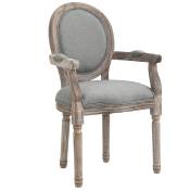 HOMCOM Chaise de salle à manger chaise de salon médaillon