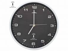 Horloge murale radioguidée avec mouvement à quartz 31 cm noir dec022251
