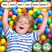 Infantastic® Balles Colorées en Plastique - Ø 5.5 cm, sans Plastifiants, Set de 100 Pièces - Boules de Jeu, Piscine, pour Enfants