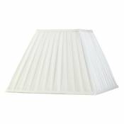 Inspired Diyas - Leela - Abat-jour carré en tissu plissé blanc 175, 350 mm x 250 mm
