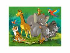 Jungle animals , photo murale intissée, 360x270 cm,