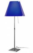 Lampe de table Costanza / H 76 à 110 cm - Luceplan bleu en plastique