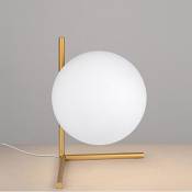 Lampe de table moderne en forme de boule de verre avec