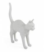 Lampe sans fil Jobby the cat / L 46 x H 52 cm - Seletti blanc en plastique