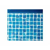 Liner de piscine ovale en mosaque bleu GRE 610x375x132
