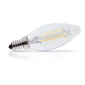 Miidex Lighting - Ampoule led E14 4W cob Filament Flamme (Dimmable en option) ® blanc-chaud-2700k - non-dimmable