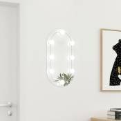 Miroir avec éclairage LED Style baroque - Miroir mural Miroir lumineux 60x30 cm Verre Ovale BV722710