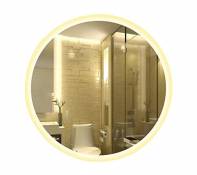 Miroir de salle de bains LED Circulaire HD, Mur Miroir