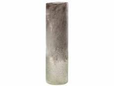 Paris prix - vase cylindrique design "scavo" 40cm gris & beige