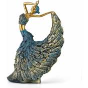 Peacock dancer statue decoration art moderne décoration