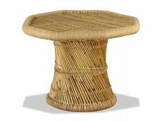 Table basse octogonale bambou 60 x 60 x 45 cm 244219
