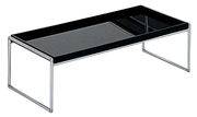 Table basse Trays rectangulaire - 80 x 40 cm - Kartell noir en plastique