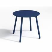 Vente-Unique Table d'appoint de jardin en métal - Bleu nuit - MIRMANDE