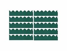 Vidaxl bordures de jardin 10 pcs vert 65x15 cm pp 48234