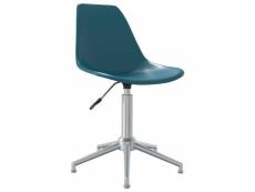 Vidaxl chaise de bureau pivotante turquoise pp
